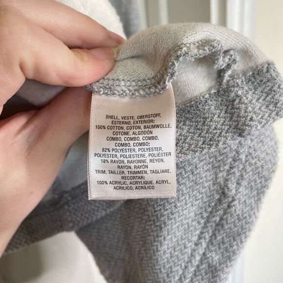 ANTHROPOLOGIE Saturday Sunday Ambrose Knit Jacket Size XS Gray Faux Fur - Picture 7 of 8